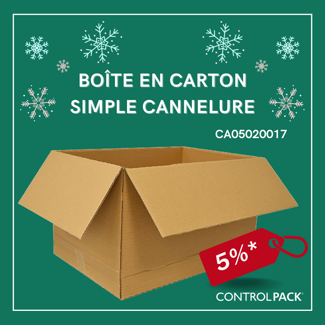 carton simple cannelure reduction noel