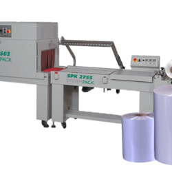machine thermofilmeuse avec bobines de film retractable